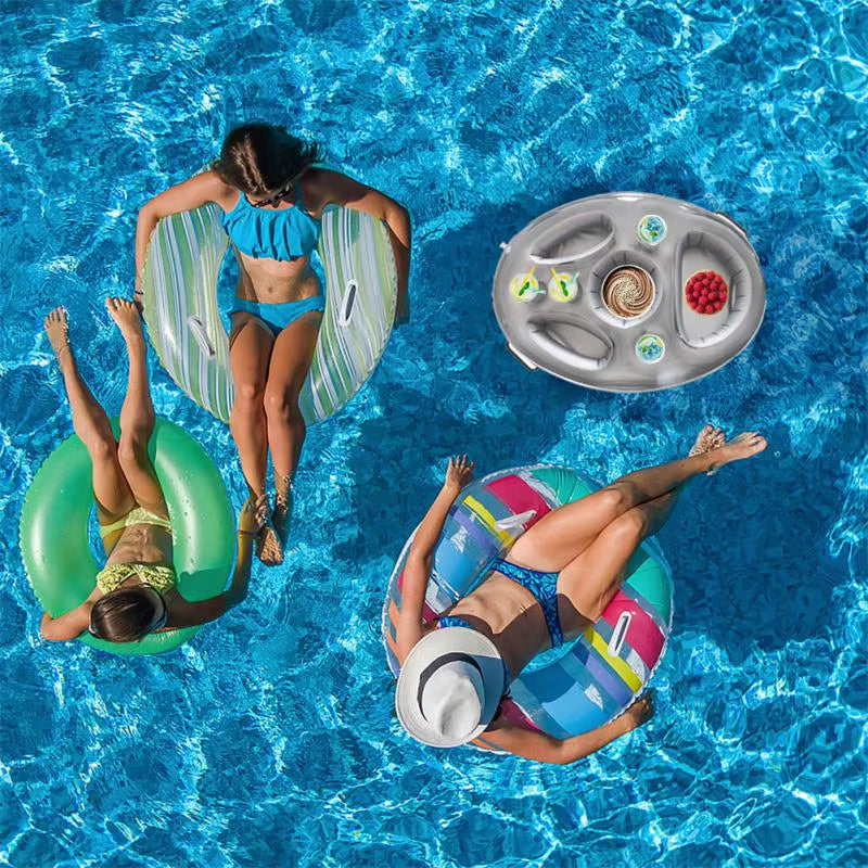 Swimming Pools Float Beer Table Cooler Table Bar Tray Inflatable Swimming Pool Mattress Water Food Drink Holder Swim Accessories
